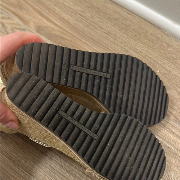 Tommy Hilfiger Cream Espadrilles with Ankle Wrap - Picture 5 of 5